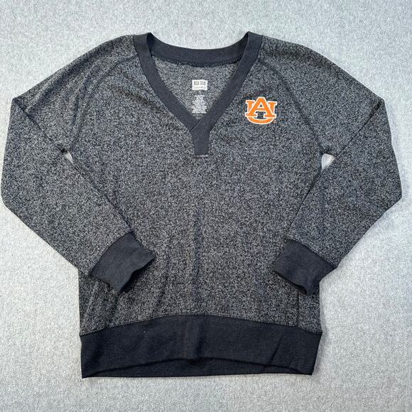 Auburn Tigers Box Seat Clothing Co V-Neck Pullover Gray Knit Size Large Top - Picture 1 of 6